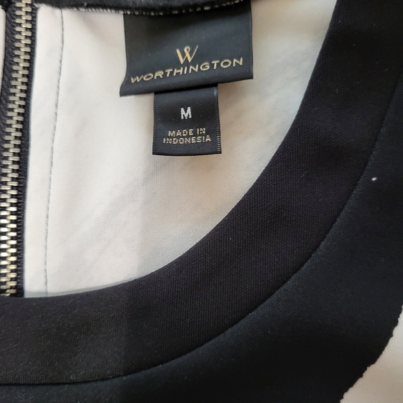 Worthington Med skirt and top, black and white color block - Picture 4 of 8